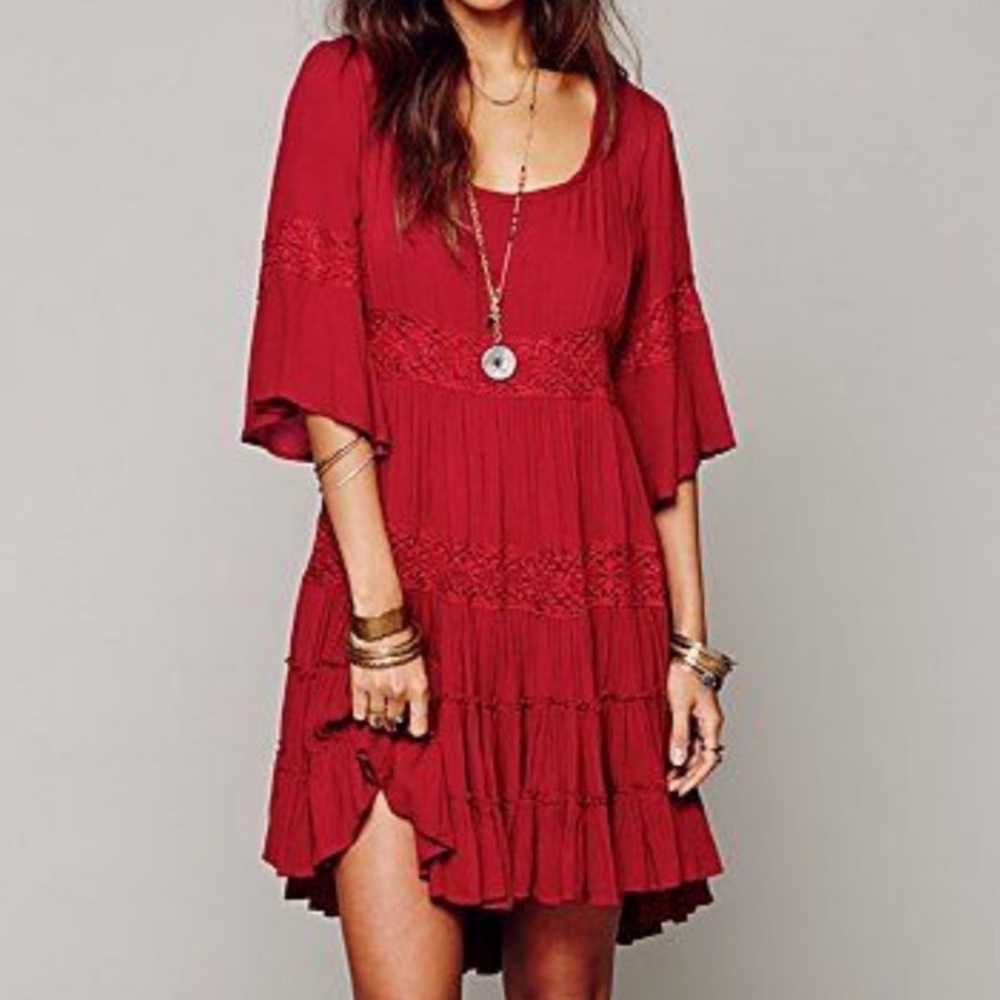 Free People Red Mini Dress